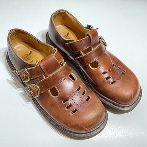 Vintage Girls Dr. Martens Mary Jane Leather Shoes Made in England